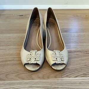 Tory Burch Open Toe Wedges